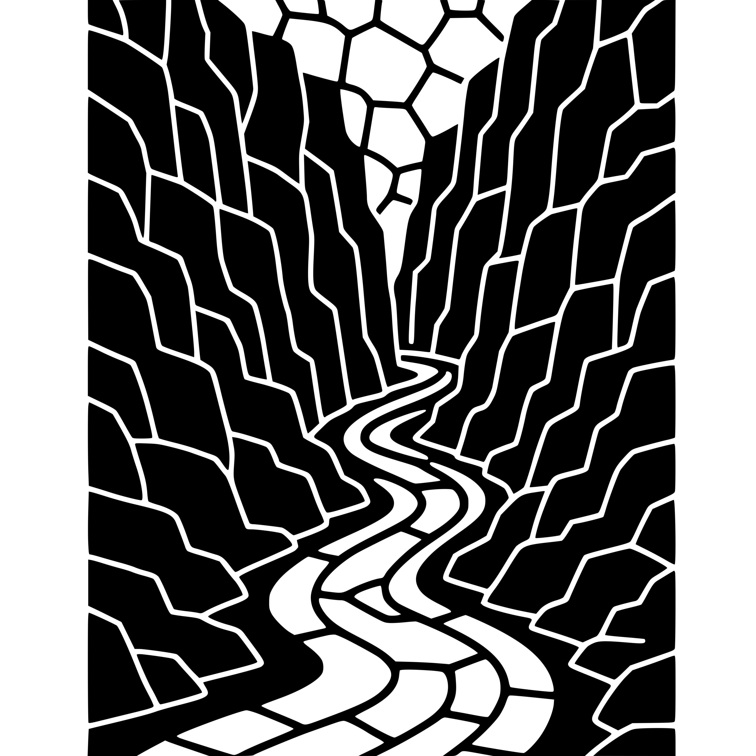 Geometric River Journey Design - SVG Files for Cricut & Laser