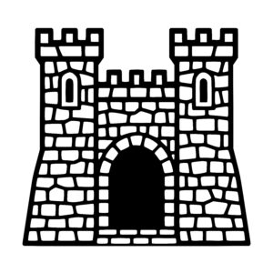 Crenelated Castle Towers