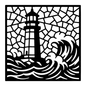 Beacon on Rocky Coast