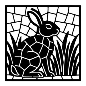 Geometric Grass Bunny