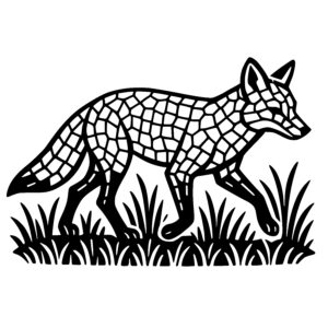 Graceful Fox in Grass