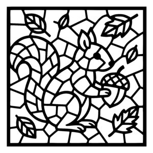 Squirrels Geometric Treasure