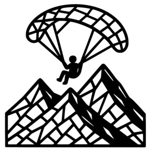 Parachute above Peaks