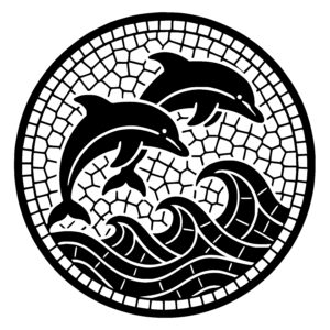 Dolphins Dancing Waves