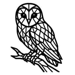Geometric Owl Watcher