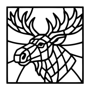 Geometric Moose Head