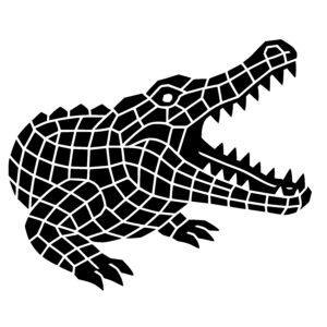 Mosaic Crocodile Profile