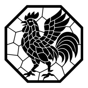 Geometric Rooster Centerpiece