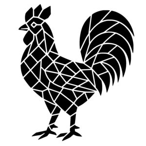 Geometric Rooster Stance