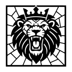 Fierce Lion Crowned Majesty