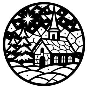 Starry Church Scene