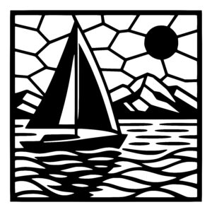 Sailboat and Peaks