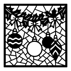 Holly and Ornaments Display
