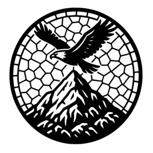 Eagle Flight Over Peaks