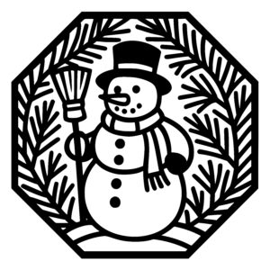 Cheerful Top Hat Snowman