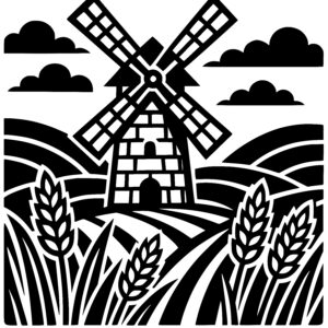 Breezy Hilltop Windmill