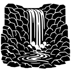 Cascading Waterfall Scene