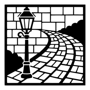 Tranquil Cobblestone Walk