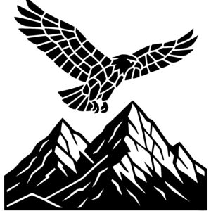 Eagle Flight above Peaks