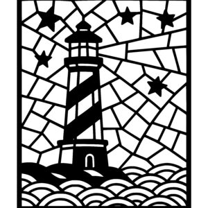 Lighthouse Waves at Night