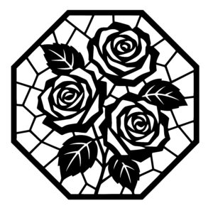 Geometric Rose Arrangement