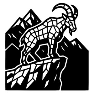 Alert Goat on Rocks