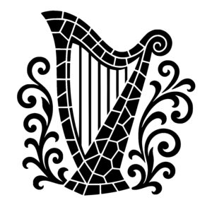 Mosaic Harp Elegance