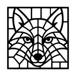 Mosaic Fox Head