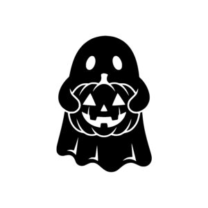 Joyful Ghost and Pumpkin