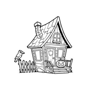Whimsical Halloween Cottage