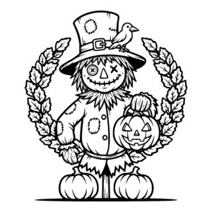 Cheerful Harvest Scarecrow