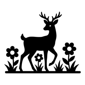 Floral Deer Stroll