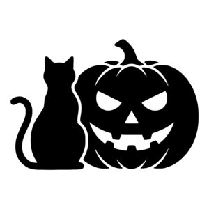 Creepy Cat and Pumpkin