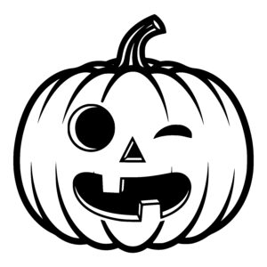 Winking Pumpkin Face