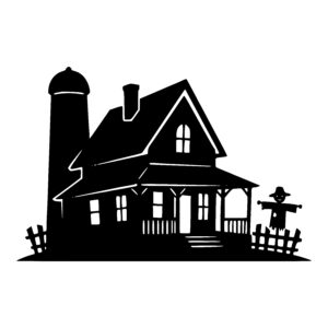 Scarecrow by the Farmhouse