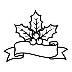 Holly Cluster with Banner