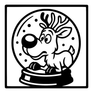 Surprised Reindeer Globe