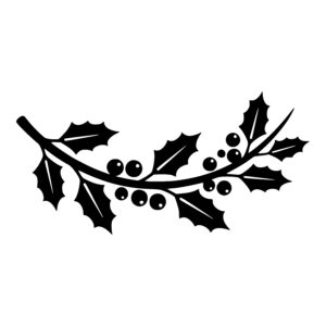Curved Holly Branch