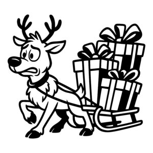 Worried Reindeer Struggles