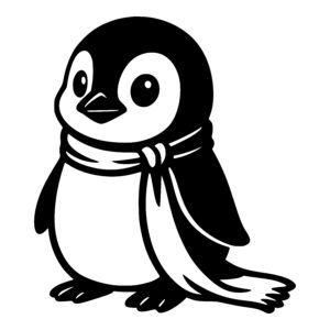 Friendly Penguin in Scarf