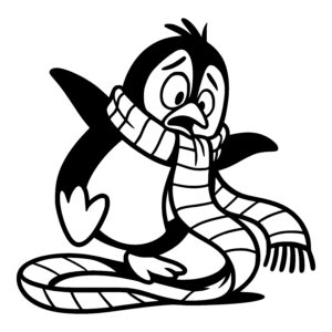 Worried Penguin Wrap