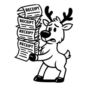 Worried Reindeer Receipts