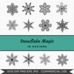 Snowflake Magic – 18 Instant Download Svg Images