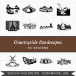 Countryside Landscapes – 93 Instant Download Svg Images