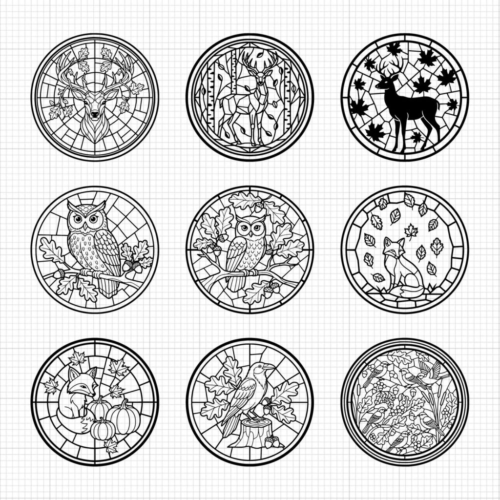 Fall Mosaics Bundle – 55 Instant Download Svg Images – Creative Meadow