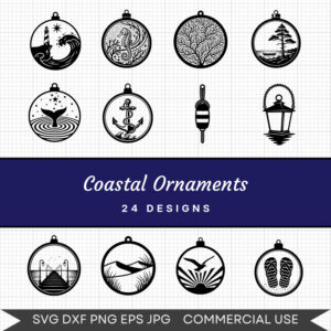 Coastal Ornaments Vault– 24 Instant Download Svg Images