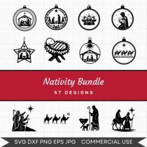 Nativity Bundle – 57 Instant Download Svg Images
