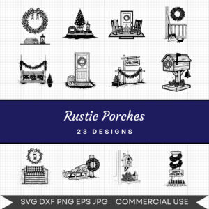 Rustic Porches – 23 Instant Download Svg Images