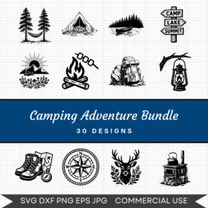 Camping Adventure Bundle – 30 Instant Download Svg Images
