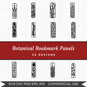 Botanical Bookmark Panels – 39 Instant Download Svg Images